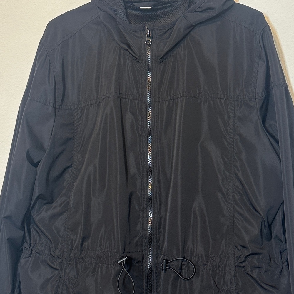 Old Navy Anorak Raincoat Women's Black Hooded Jacket XL - Picture 2 of 12